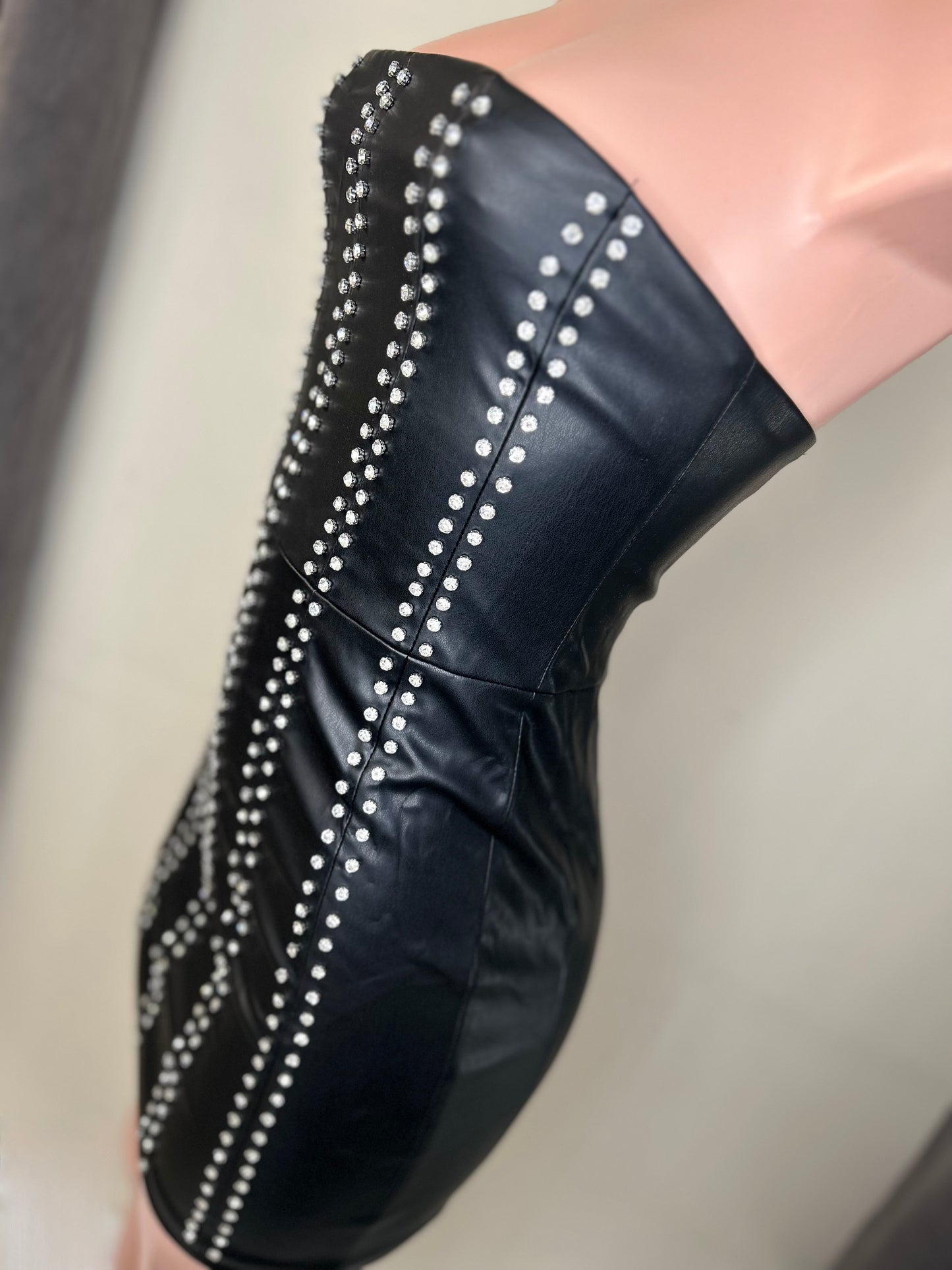 Go out Leather Dress