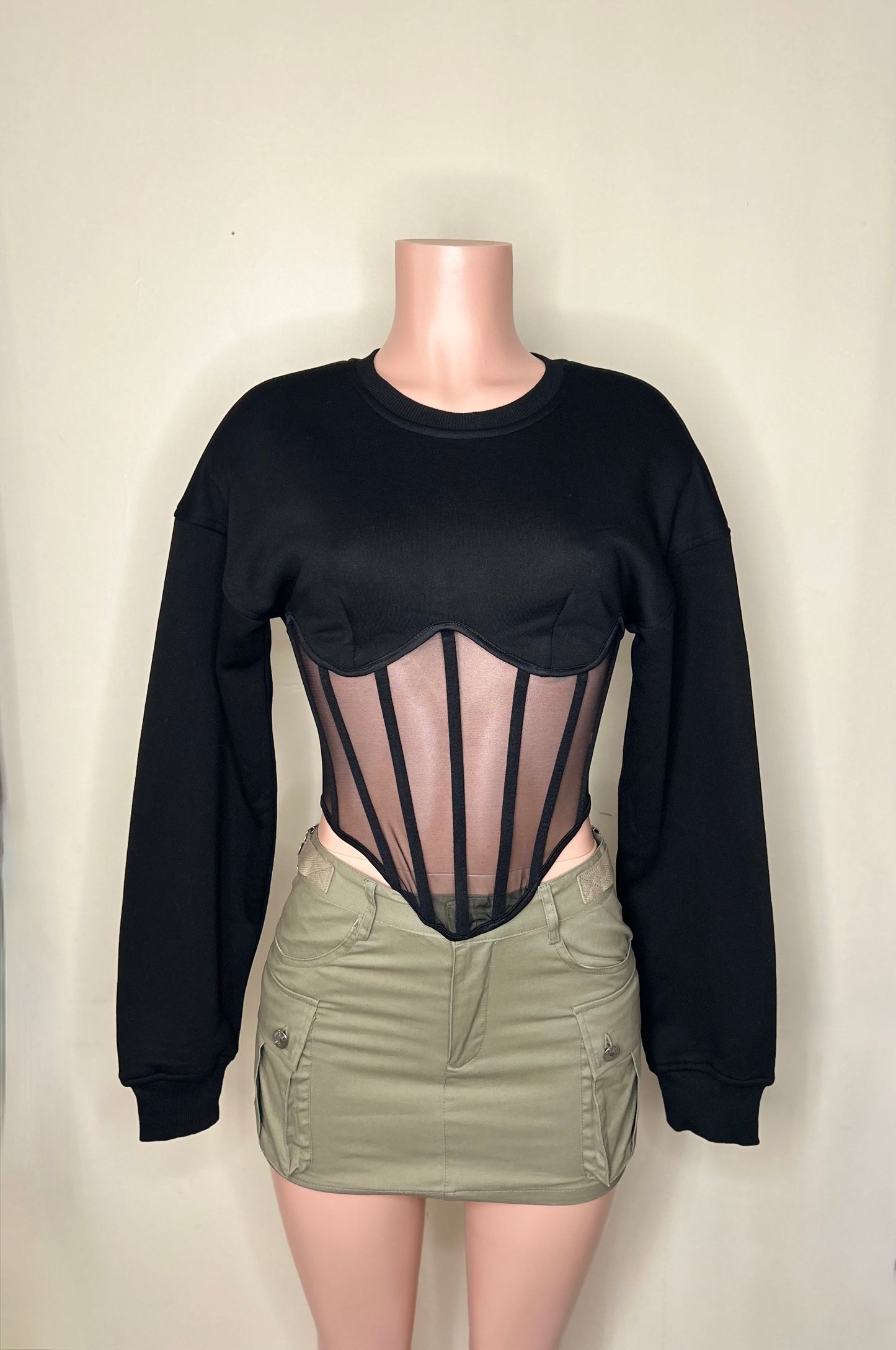 Low Rise Cargo Mini Skirt