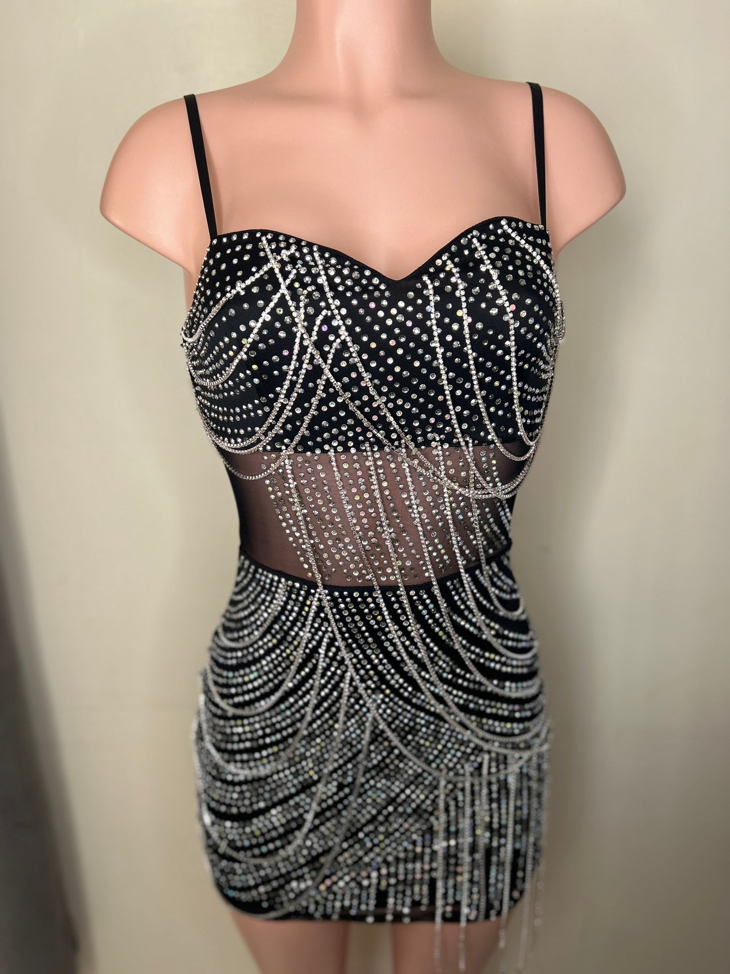 Rhinestone Bodycon Dress